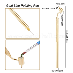 Алюминиевая наклонная тонкая ручка для рисования AJEW-WH0034-74