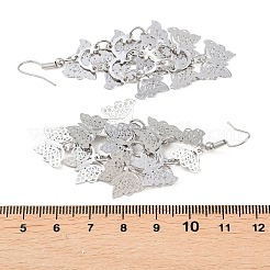 Латунь болтающийся серьги&nbsp;EJEW-B157-02B-P