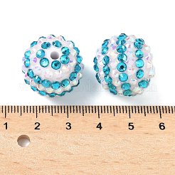 Полосатые бусины из смоляных стразов OACR-A037-01D