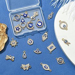 20 шт. 20 стиля эмалевые и стразы из сплава от сглаза и подвески с коннекторами и фурнитурой&nbsp;ENAM-YW0005-60