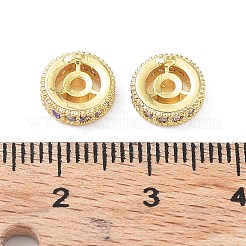 Латунные микро проложить кубического циркония бусы KK-A189-17G