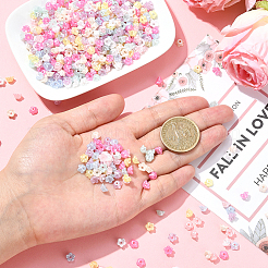 2400шт 8 цвета непрозрачные акриловые бусины FIND-SP0001-18