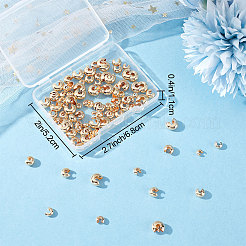 120 шт. 4 латунных крышки для обжимных бусин KK-BBC0004-51