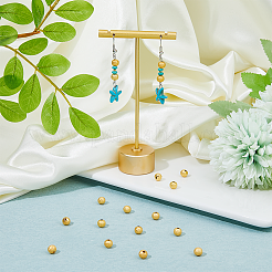 200шт. латунные текстурированные бусины KK-DC0004-05