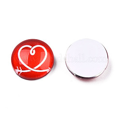 Кабошоны из стекла&nbsp;GGLA-WHC0001-06