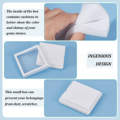 6 шт. 2 стиля квадратных пластиковых коробок для хранения россыпью алмазов CON-BC0007-16