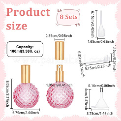 8 шт. набор пустых стеклянных флаконов для духов&nbsp;AJEW-TN0001-02