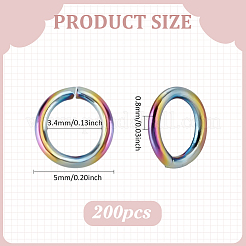 200 шт. Открытые соединительные кольца из нержавеющей стали 304 STAS-ME0001-81B