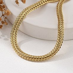 Латунные ожерелья из пшеницы для женщин NJEW-B126-02G