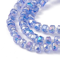 Прозрачные стеклянные бусины гальваническим пряди EGLA-F153-AB08