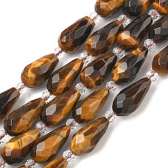 Природных тигровый глаз бисер нитей&nbsp;G-G453-F05-8x16mm