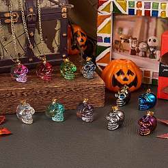 5шт 5 цветные гальванические стеклянные подвески k9 EGLA-SZ0001-33