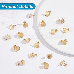 40 шт. фурнитура для сережек-гвоздиков из нержавеющей стали 304 STAS-UN0025-27