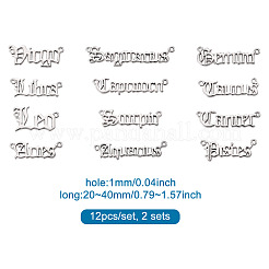 24шт 2 комплекта ювелирных изделий из цинкового сплава подвески аксессуары&nbsp;FIND-FW0001-09P