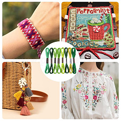 8 моток 8 цвета 6-слойная полиэфирная мулине для вышивания&nbsp;OCOR-CY0002-09C