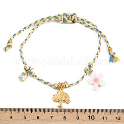 Браслеты с подвесками из нержавеющей стали 304 BJEW-C114-11G