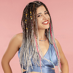 33 шт. 11 стиля кулон из сплава для волос в виде косы OHAR-CP0001-14