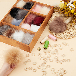 36 шт. 18 комплекта мягких помпонов из искусственного меха лисы&nbsp;AJEW-OC0013-65