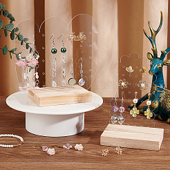 Прозрачные акриловые подставки для сережек EDIS-WH0029-80D