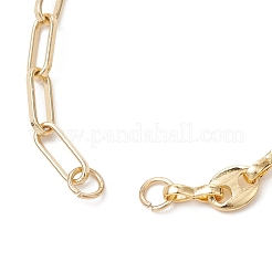 Изготовление браслетов из латунных цепочек в виде кофейных зерен и цепочек из скрепок.&nbsp;AJEW-JB01566