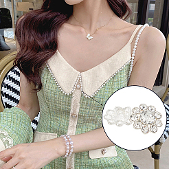 80 шт. 4 стильных пуговицы из сплава со стразами на ножке DIY-GA0003-58