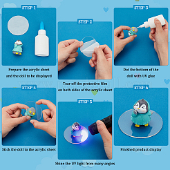 Плоские круглые акриловые подставки для дисплеев&nbsp;DIY-FG0005-55A