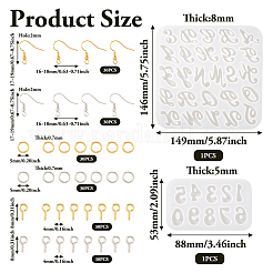 2 шт. 2 стильные силиконовые Молды для подвесок с буквами и цифрами&nbsp;DIY-TA0005-69