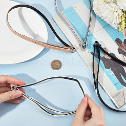 4 пара двухцветных шнурков из искусственной кожи AJEW-DR0001-45