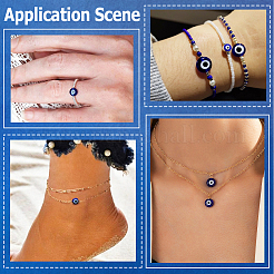 2 нити бусины ручной работы от сглаза лэмпворк нити&nbsp;LAMP-PA0001-49