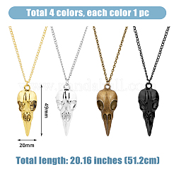 4шт. набор из двухцветного сплава с подвесками на шею&nbsp;NJEW-FI0001-53