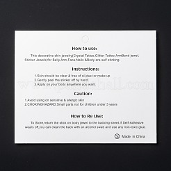 Акриловые наклейки для лица с драгоценными камнями MRMJ-F014-02