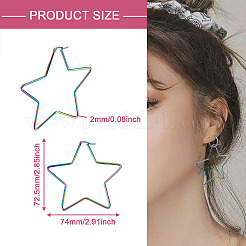 9 пара серег-колец геометрической формы из нержавеющей стали 304 в двух стилях STAS-FW0001-21