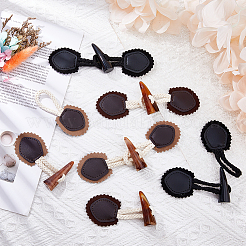 9 пара 3-х цветных кнопок из смолы BUTT-FH0001-007