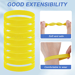 10шт. силиконовый шнур-браслет со словом&nbsp;BJEW-CN0001-04A