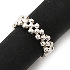 2 шт. латунные круглые кольца с бусинами RJEW-JR00909