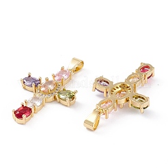 Латунные микро проложить кубического циркония подвески&nbsp;ZIRC-M116-04G