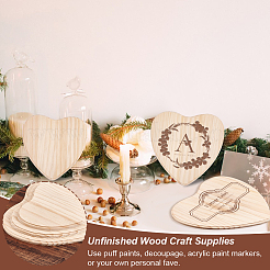3 шт. незавершенные принадлежности для рукоделия из дерева DIY-WH0581-10