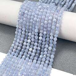 Натуральный голубой кружевной агат бисер нитей G-E411-12-3mm-01
