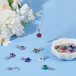 24 шт. 8 стиля ab цвет прозрачное стекло европейские подвески-шармы PALLOY-AR00050