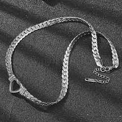 304 нержавеющая сталь кубинские звенья цепи ожерелья для женщин&nbsp;NJEW-R012-03P