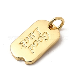 Латунный овал с подвесками на удачу KK-I360-037G