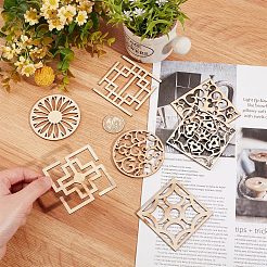 14шт. 7-х стилевая деревянная настенная скульптура WOOD-GF0001-76