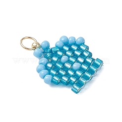 Подвески-короны из стеклянных бусинок&nbsp;PALLOY-MZ00980-06