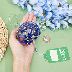 Японские стеклянные полукруглые колокольчики в горошек HJEW-WH0069-22A