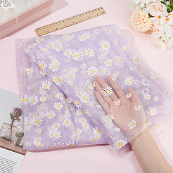 4 ярд нейлоновой сетчатой ткани с рисунком ромашки&nbsp;AJEW-WH0314-459A