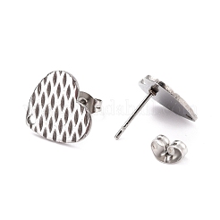 Фурнитура для сережек-гвоздиков из нержавеющей стали марки 304 STAS-I183-04B-P