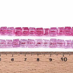 Хрустящие прозрачные стеклянные бусины нити GLAA-N062-6mm-07