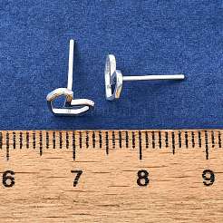 Серьги-гвоздики из стерлингового серебра s925 EJEW-P305-01C-P