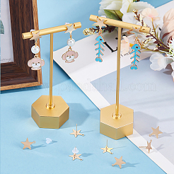 30 шт. латунные серьги-гвоздики&nbsp;KK-BBC0003-74