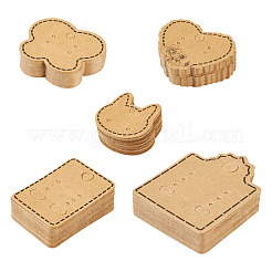 150 шт. 5 стили крафт-бумаги для демонстрации сережек DIY-TA0006-04